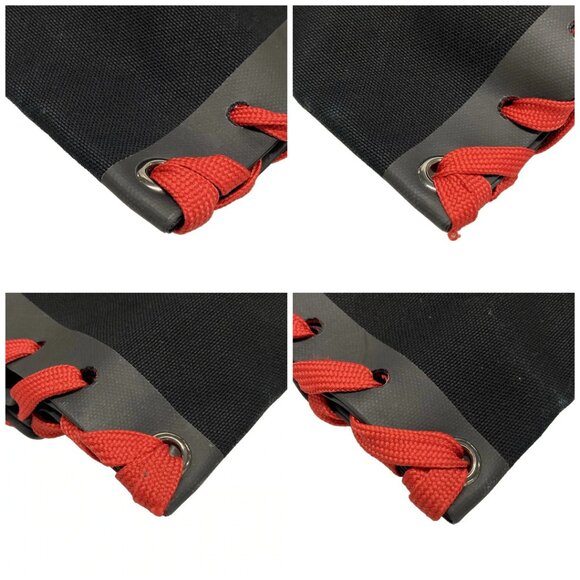 Auth CHRISTIAN LOUBOUTIN Black Red Canvas Tote Bag - Picture 16 of 16